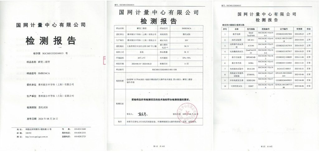 the certification of the State Grid Measurement Center